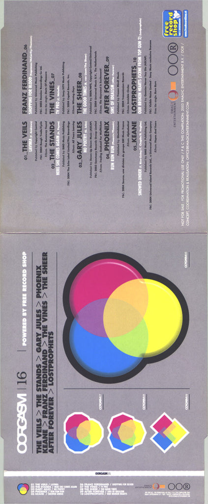 Various : Oorgasm 16 (CD, Comp, Promo)