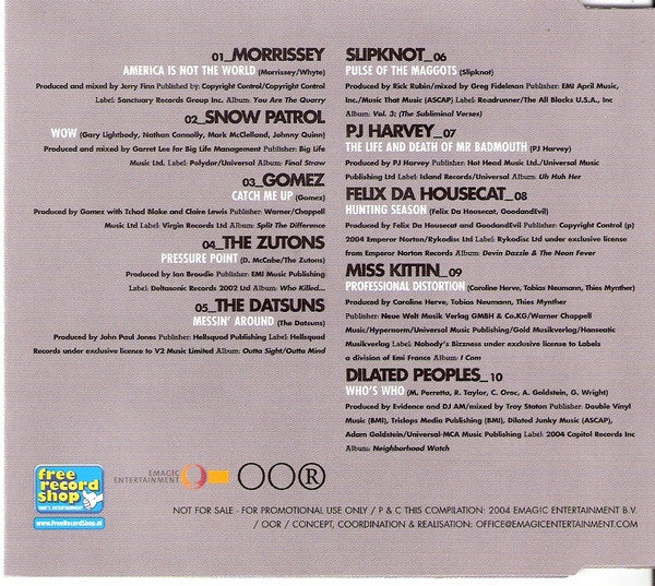 Various : Oorgasm 17 (CD, Comp, Promo)