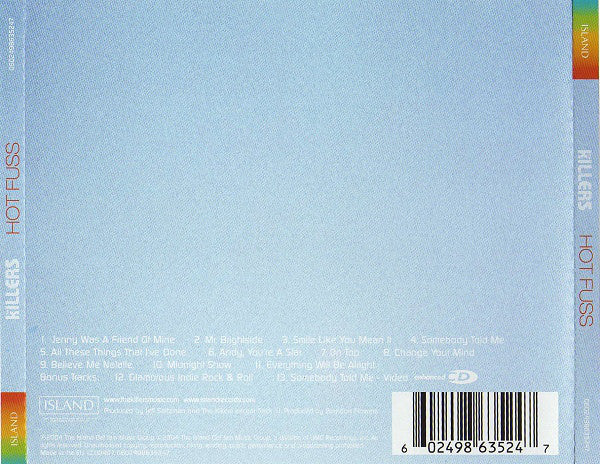 The Killers : Hot Fuss (CD, Album, Enh, RP, EDC)