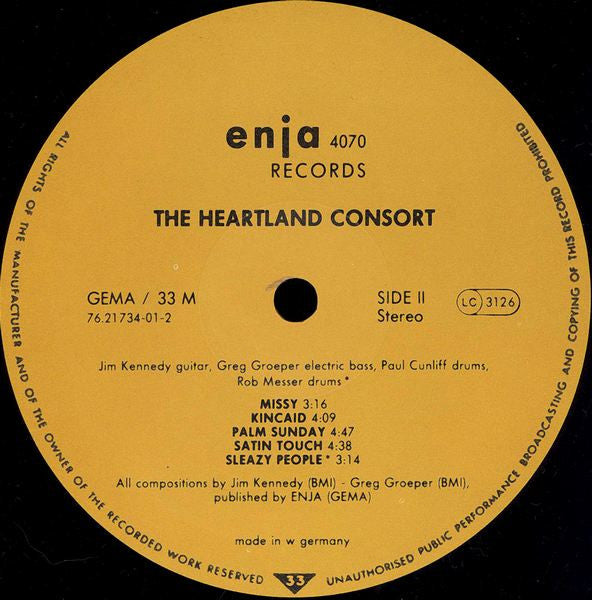 The Heartland Consort : The Heartland Consort (LP, Album)
