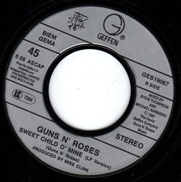 Guns N' Roses : November Rain (7", Single)