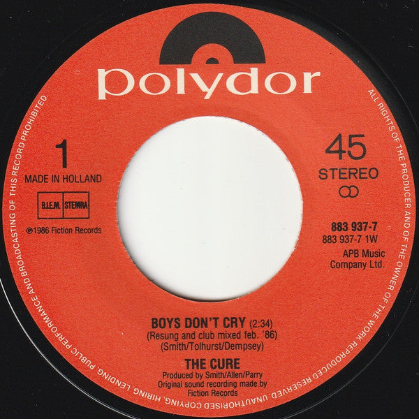 The Cure : Boys Don't Cry (New Voice • New Mix) (7", Single)