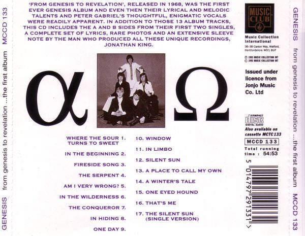 Genesis : From Genesis To Revelation (CD, Album, Mono, Ltd, Num, RE, Gol)