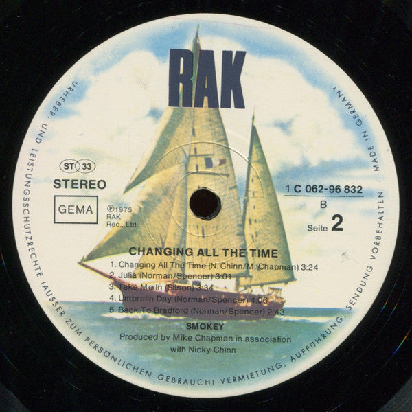 Smokey* : Changing All The Time (LP, Album)