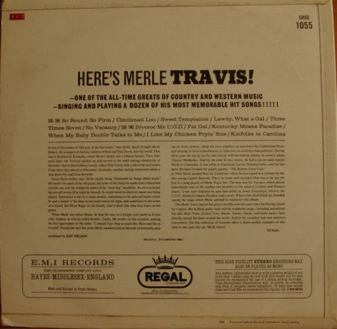 Merle Travis : Travis! (LP, Album, RE)
