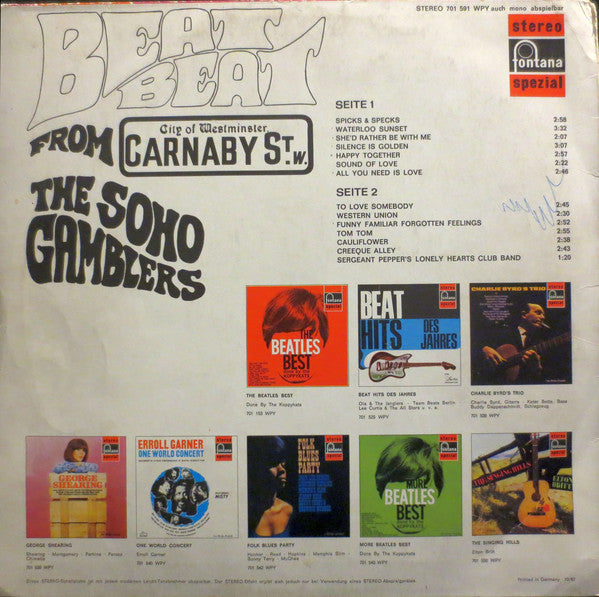 The Soho Gamblers : Beat Beat From Carnaby Street (LP, Album)