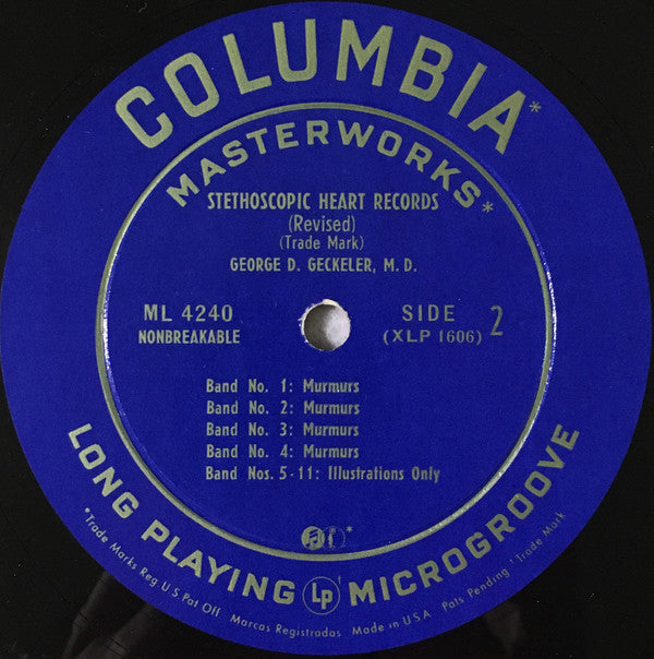 George David Geckeler M.D. : Stethoscopic Heart Records, Revised (LP, Album, Mono)