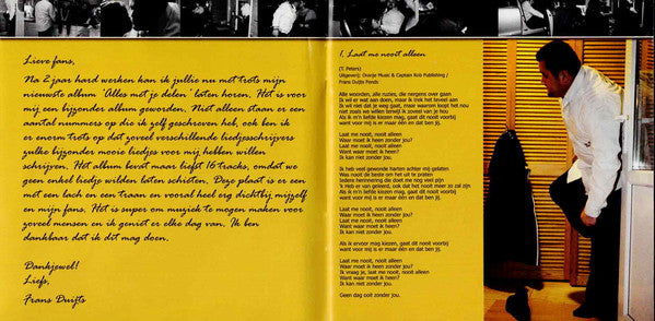 Frans Duijts : Alles Met Je Delen (CD, Album, Sup)