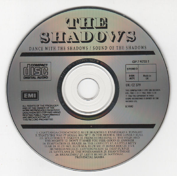 The Shadows : Dance With The Shadows/Sound Of The Shadows (CD, Album, Comp)