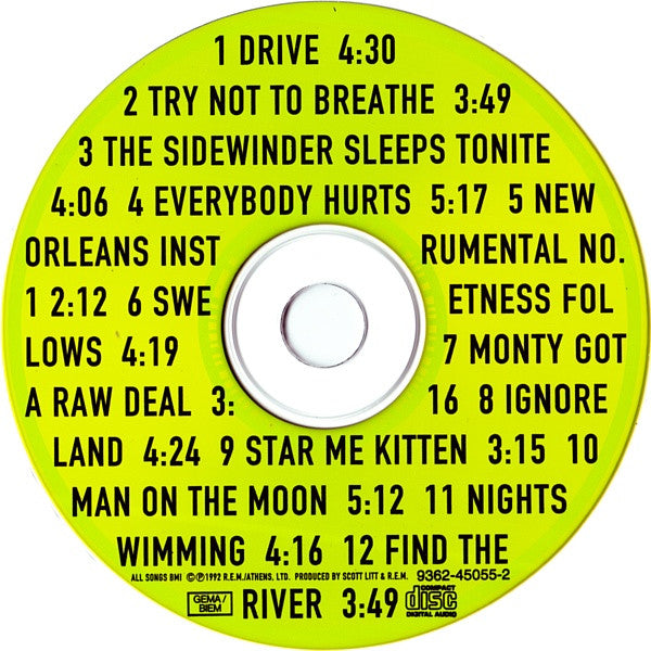 R.E.M. : Automatic For The People (CD, Album, RP)