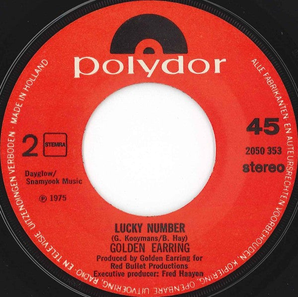 Golden Earring : Ce Soir (7", Single)