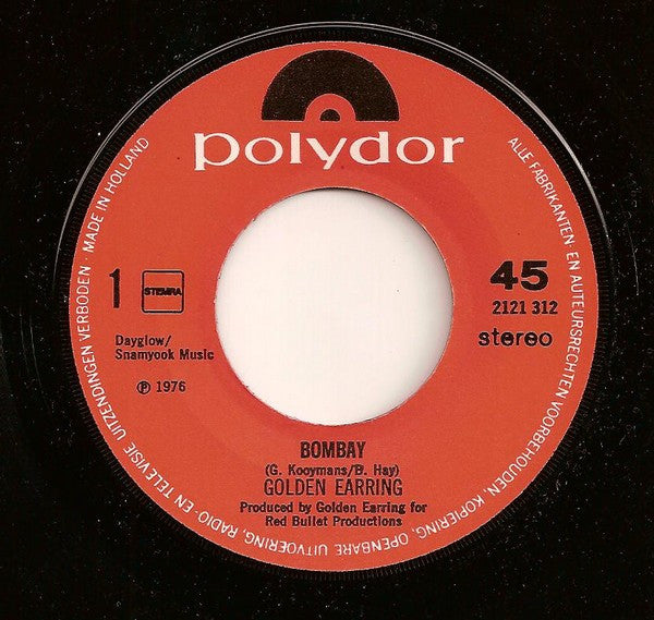 Golden Earring : Bombay (7", Single)