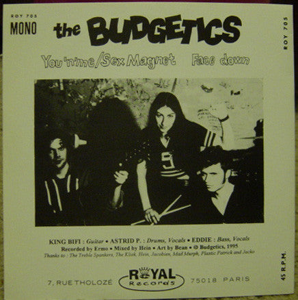 The Budgetics : Sex Magnet (7", EP, Mono, Blu)