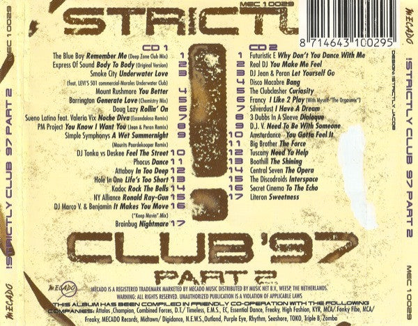 Various : Strictly Club '97 Part 2 (2xCD, Comp, Mixed)