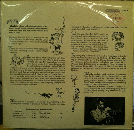 Ray Anthony : Swingin' On Campus! (LP, Mono)