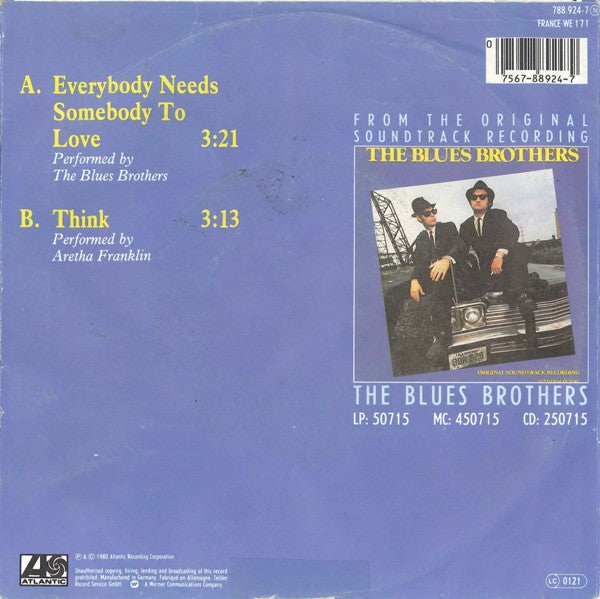 The Blues Brothers : Everybody Needs Somebody To Love (7", Single)