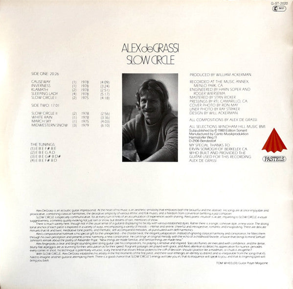 Alex De Grassi : Slow Circle (LP, Album, RE)