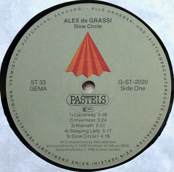 Alex De Grassi : Slow Circle (LP, Album, RE)