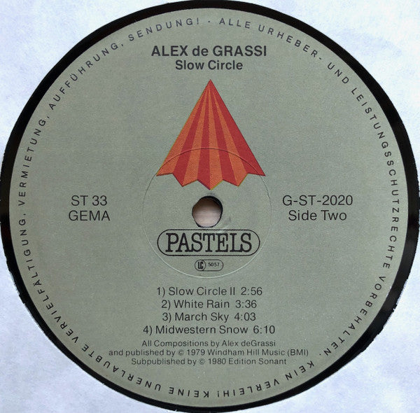 Alex De Grassi : Slow Circle (LP, Album, RE)