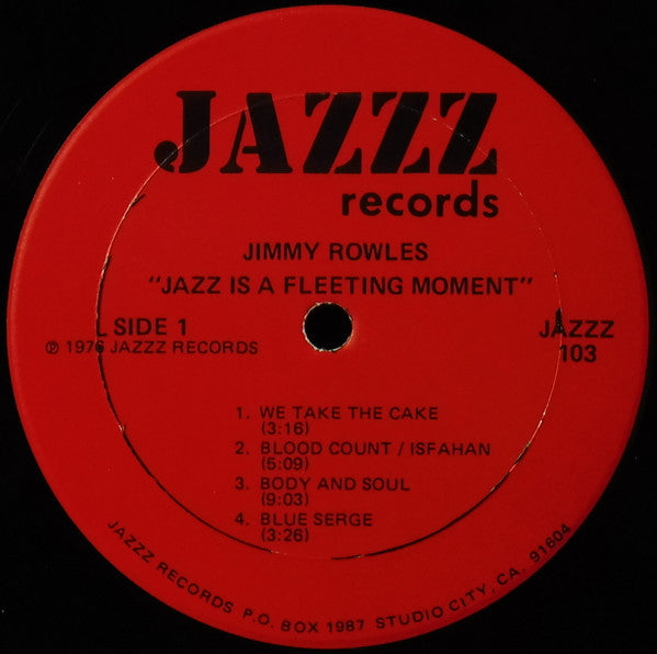 Jimmy Rowles : Jazz Is A Fleeting Moment (LP, Album)