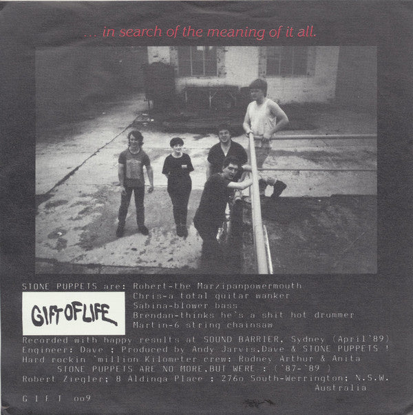 Stone Puppets : In Search Of The Meaning Of It All (7", EP, Yel)