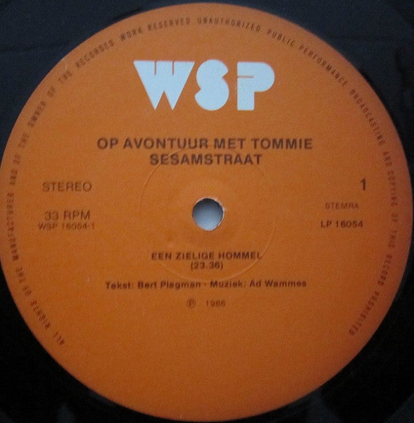 Sesamstraat : Op Avontuur Met Tommie (LP)