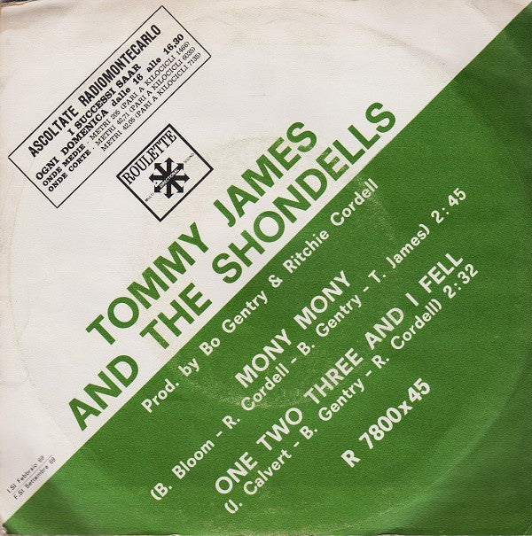 Tommy James & The Shondells : Mony Mony (7")