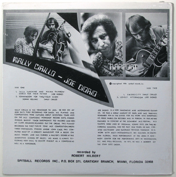 Wally Cirillo / Joe Diorio : Rapport (LP, Album)