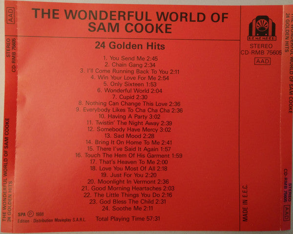 Sam Cooke : The Wonderful World Of Sam Cooke (CD, Comp)