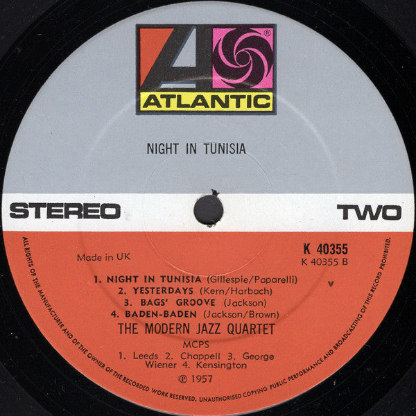 The Modern Jazz Quartet : Night In Tunisia (LP, RE)