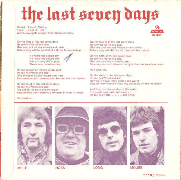 Gloria* : The Last Seven Days  (7", Single)