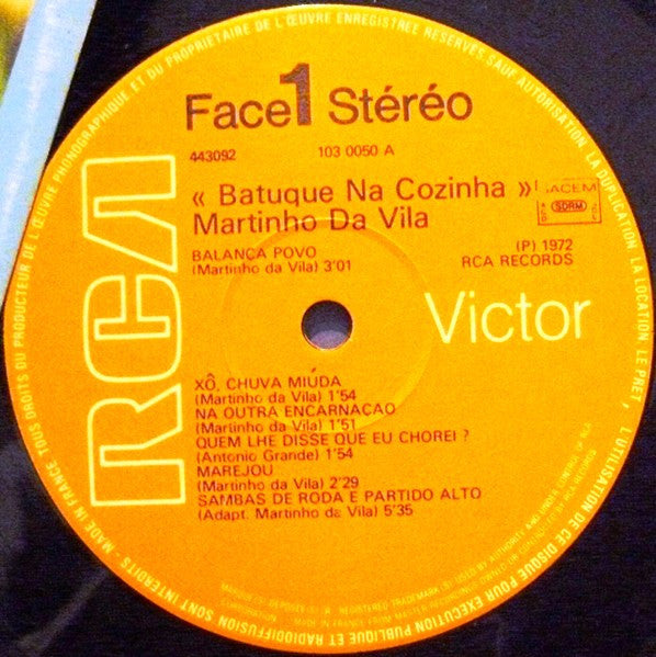 Martinho Da Vila : Batuque Na Cozinha (LP, Album)