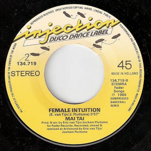 Mai Tai : Female Intuition (7", Single)