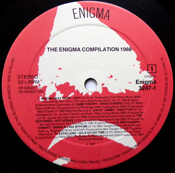 Various : The Enigma Compilation 1988 (LP, Comp, Smplr)