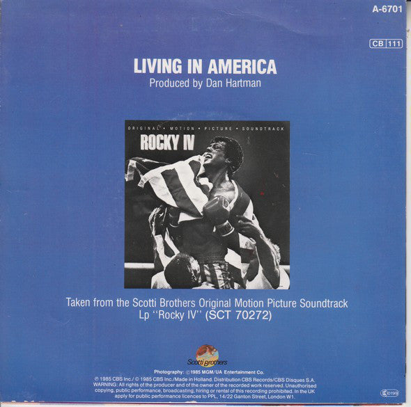 James Brown : Living In America (7", Single)