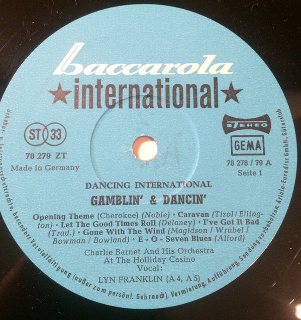 Charlie Barnet And His Orchestra : Gamblin' & Dancin' (LP)
