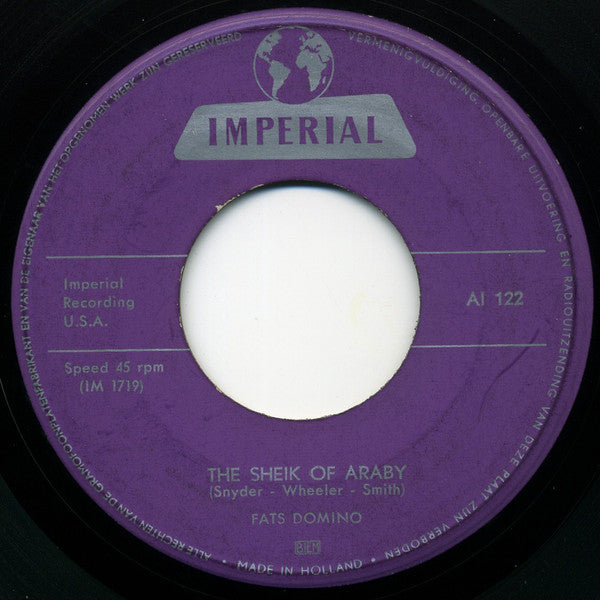 Fats Domino : My Girl Josephine / The Sheik Of Araby (7", Single)