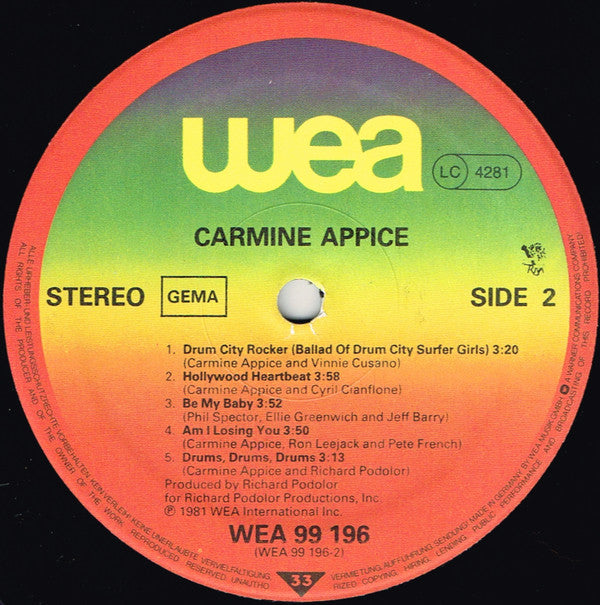 Carmine Appice : Carmine Appice (LP, Album)