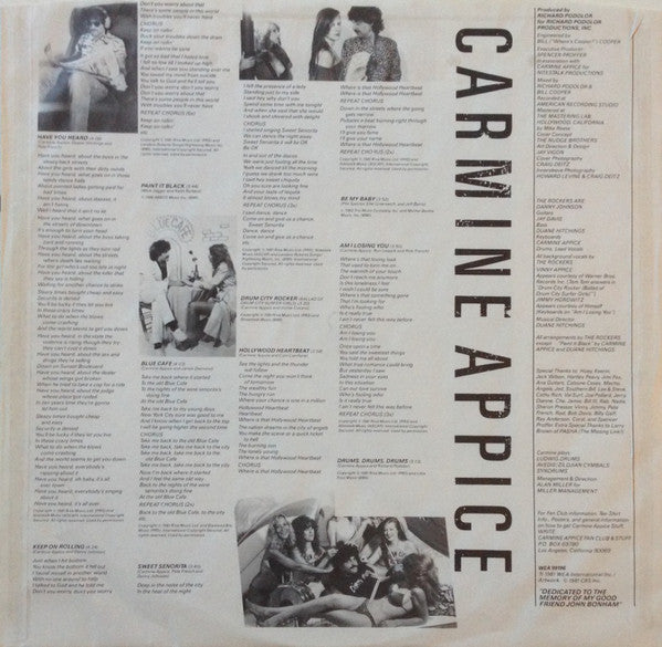 Carmine Appice : Carmine Appice (LP, Album)