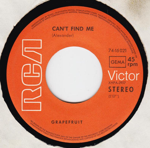 Grapefruit : Lady Godiva (Come Home) (7", Single)