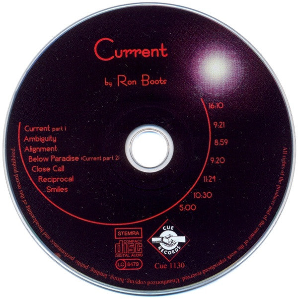 Ron Boots : Current (CD, Album)