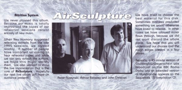 AirSculpture : Attrition System (CD, Album)