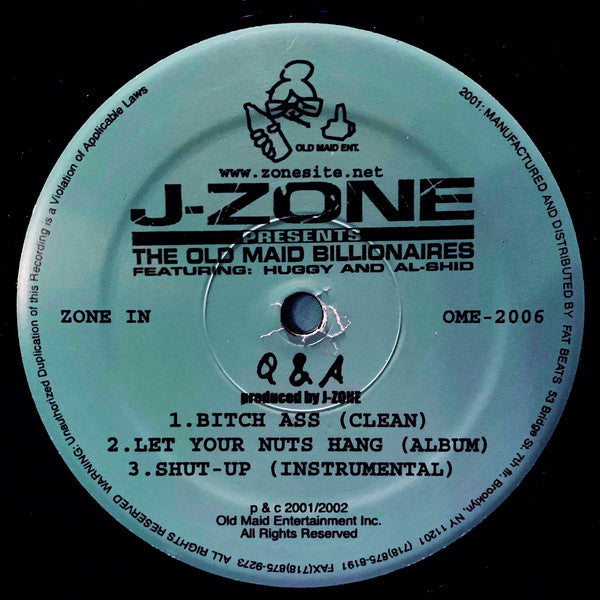 J-Zone Presents The Old Maid Billionaires : Q & A (12")
