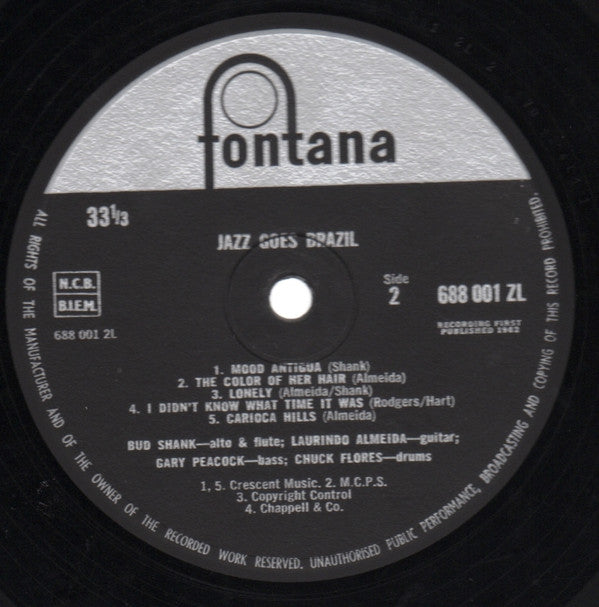Laurindo Almeida & Bud Shank : Jazz Goes Brazil (LP, Mono)