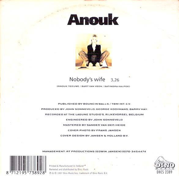 Anouk : Nobody's Wife (CD, Single, Car)