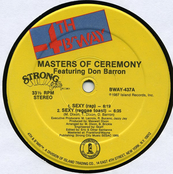 Masters Of Ceremony (2) Featuring Don Baron : Sexy (12")