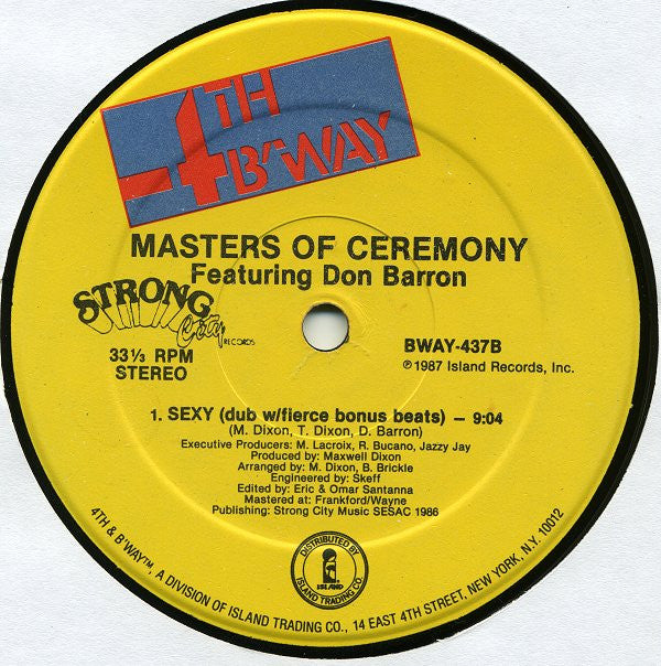 Masters Of Ceremony (2) Featuring Don Baron : Sexy (12")