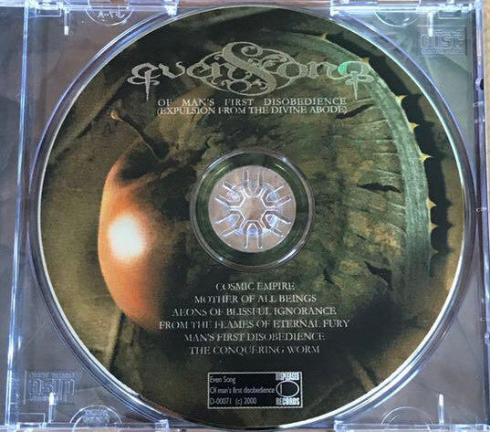 Evensong (2) : Of Man's First Disobedience (Expulsion From The Divine Abode) (CD, Album)