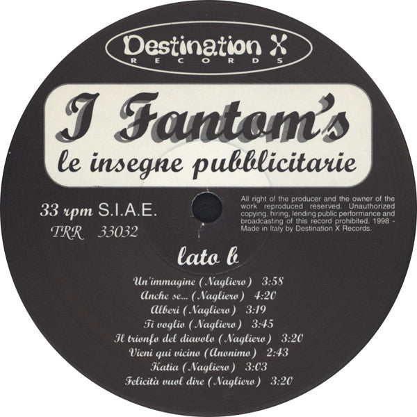 I Fantom's : Le Insegne Pubblicitarie (LP, Comp)