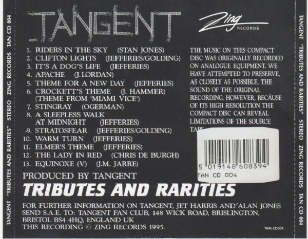 Tangent (3) : Tributes And Rarities (CD, Comp, RE)